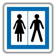 panneau toilettes publiques