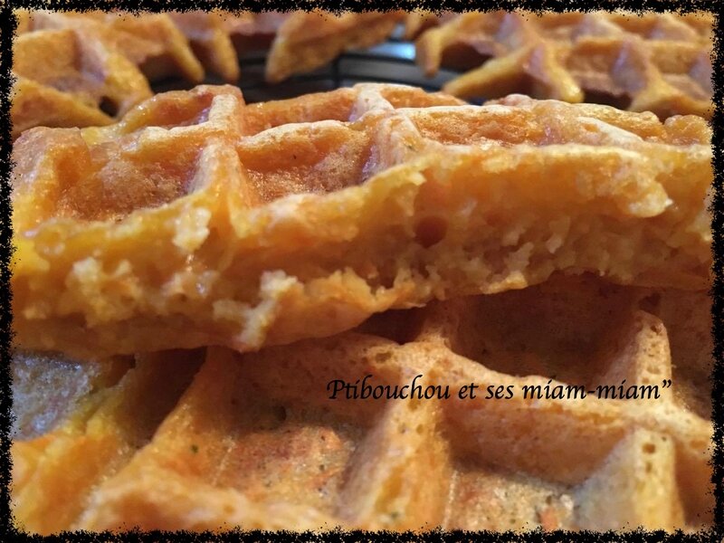 Gaufres carottes à la pâte citron gingembre Ptibouchou et ses Miam Miam