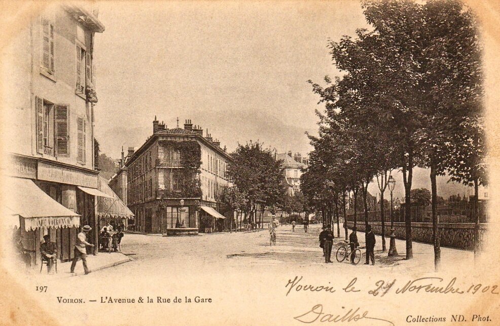 Voiron av Gare cpa 1902