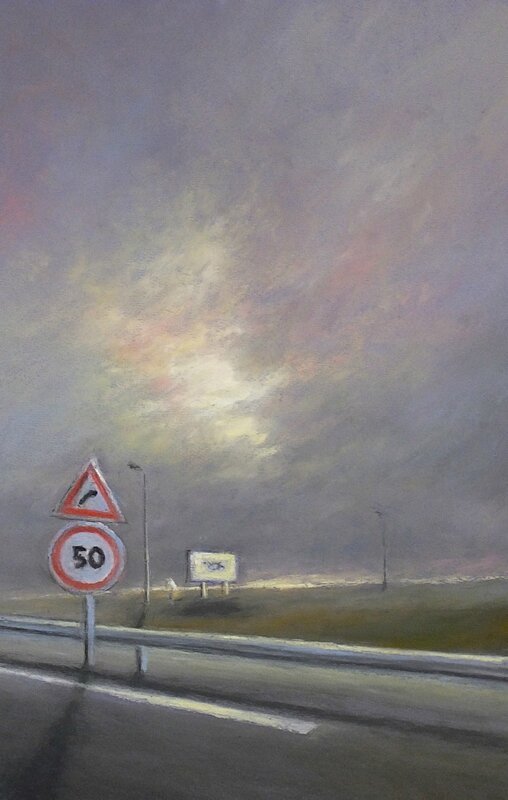 k nowhere 49, dec 2015, pastel à l'huile, 32 x 48 cm