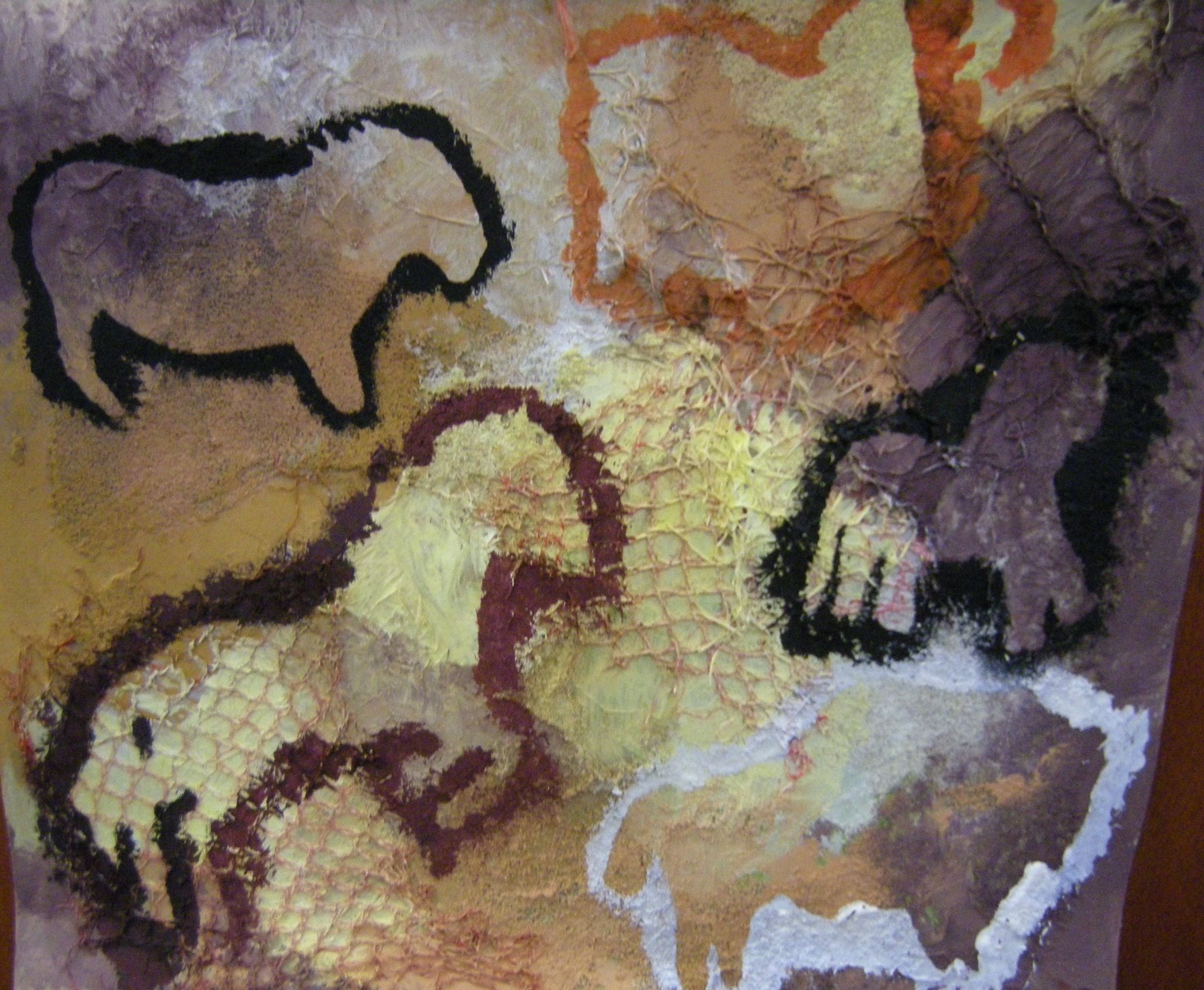Arts Visuels Peintures Rupestres Cycle 3 Fresque rupestre réalisée par les enfants - Domi Dessins et Peintures