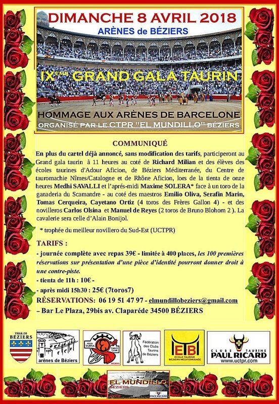 COMMUNIQUÉ 4 gala 2018 EL MUNDILLO