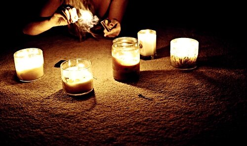 beach-blonde-candle-down-fire-girl-Favim