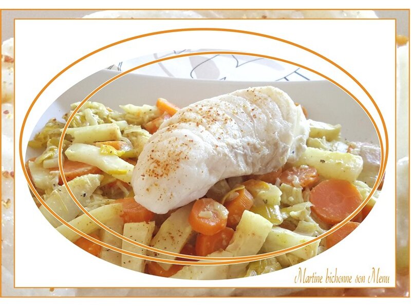 dos de cabillaud sur légumes fondants crémés dos de cabillaud sur légumes fondants crémés