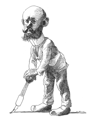 Caricature Péguy- David levine