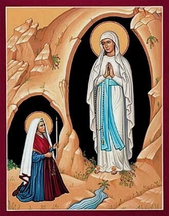 Résultat de recherche d'images pour "Icône de Notre-Dame de Lourdes"