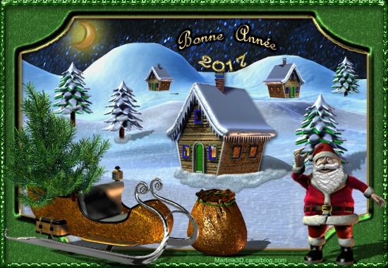 022-carte-bonne-annee-2017-pere-noel-traineau-hotte-sapin-neige-maison