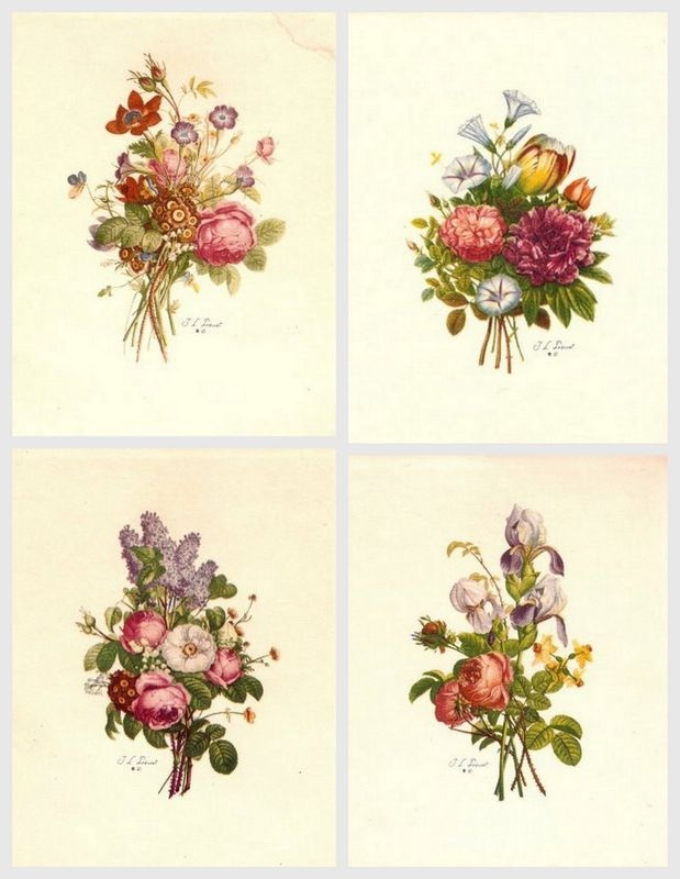 Fleurs vintage ,boutsdpapier