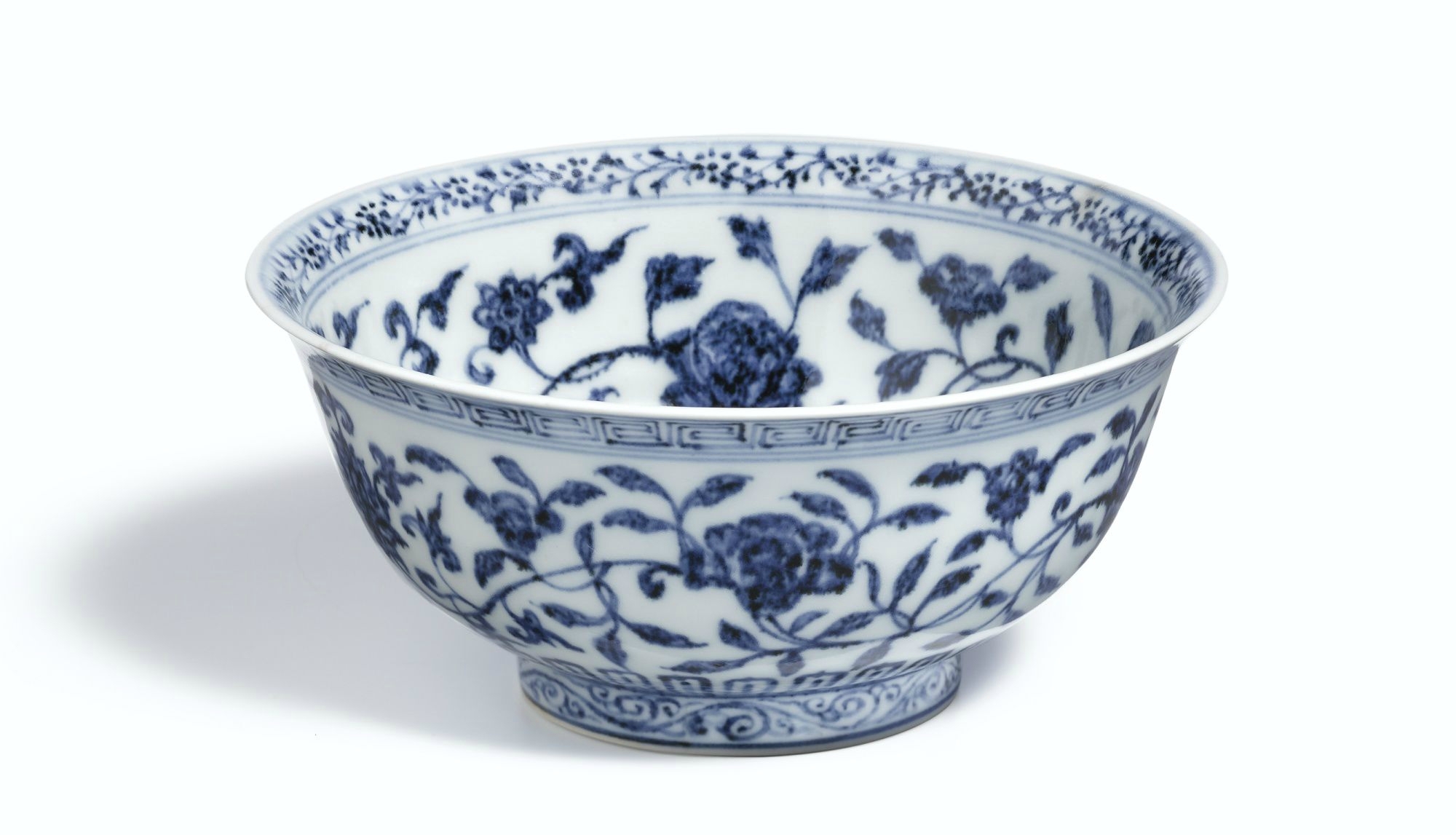 A Blue And White Floral Bowl Ming Dynasty Yongle Period