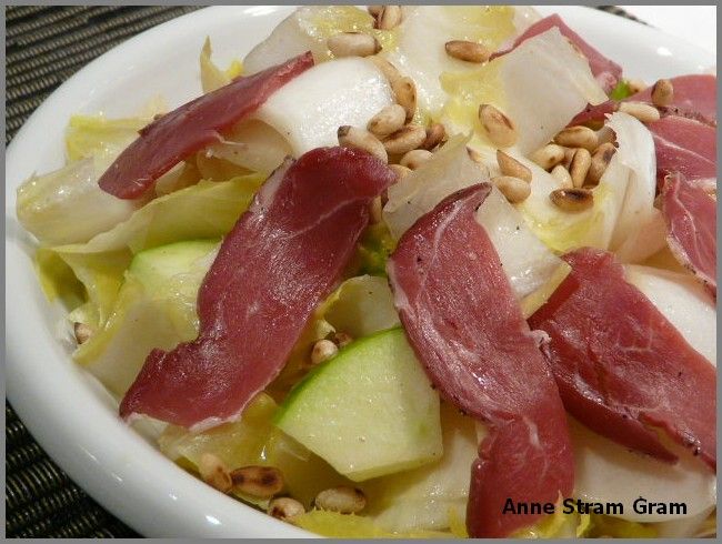 Salade d&amp;#39;endive à la pomme et au magret de canard - Anne Stram Gram