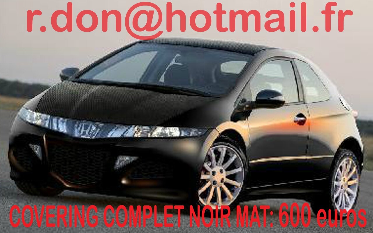 Covering Honda Civic, Honda Civic noir mat