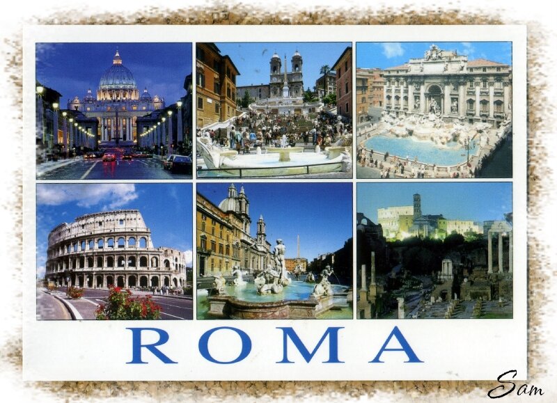 carte postale rome