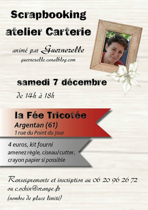 Affiche A4 atelier carterie 7dec2013