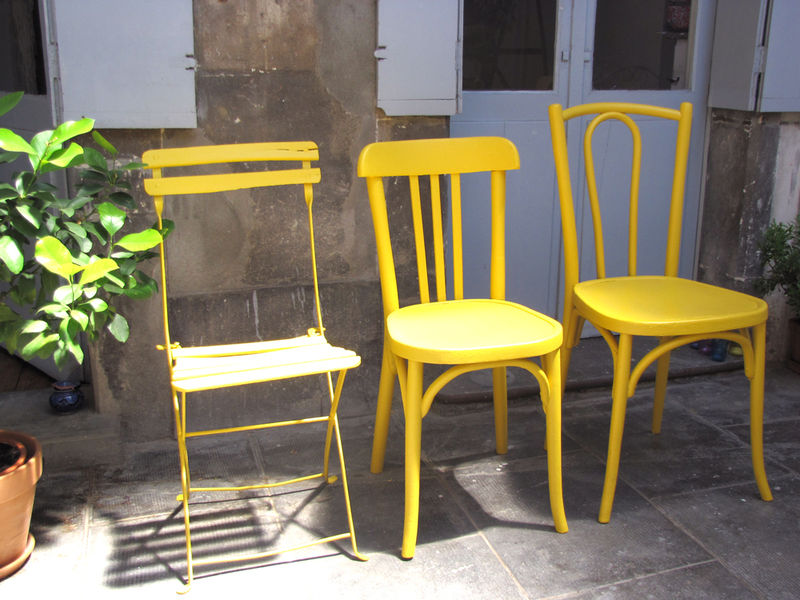 chaise bistrot jaune