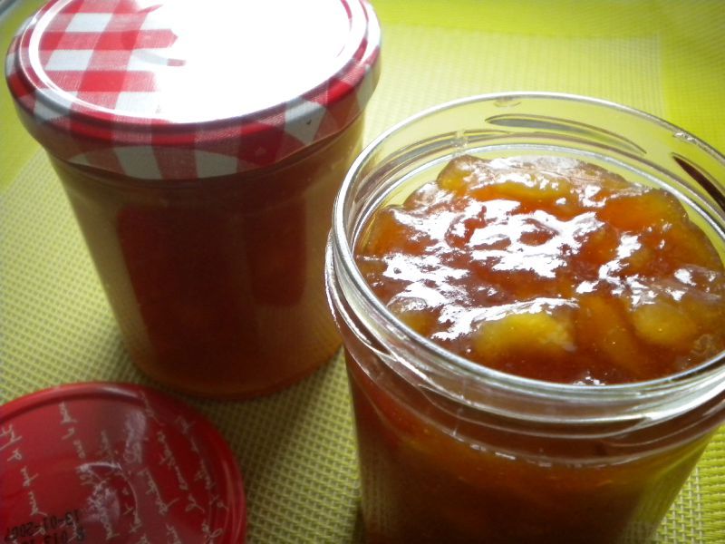 Confiture de pêches pommes poires... et gingembre ! Cuisinons vite et bon