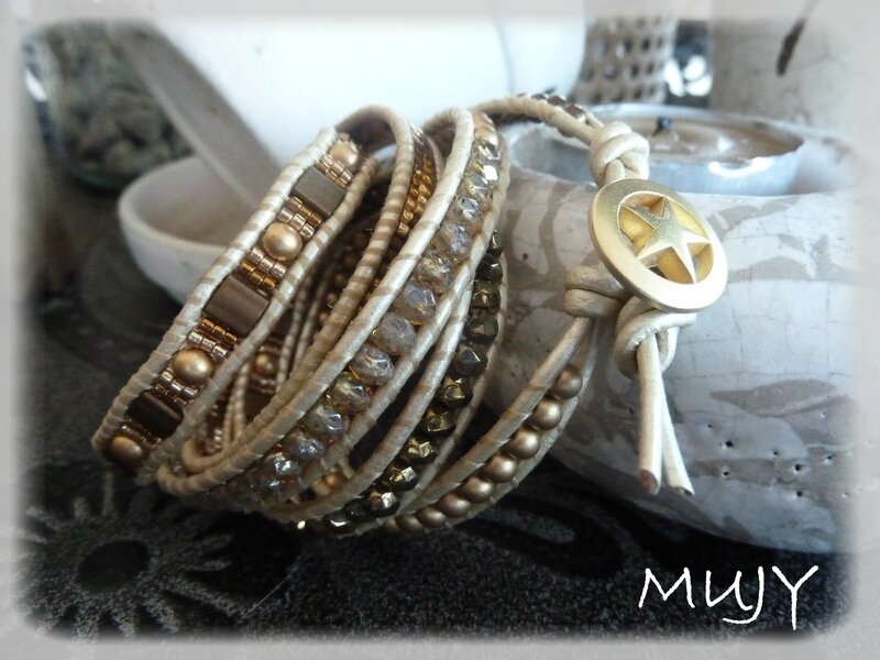 bracelet Wrap bronze 5 tours