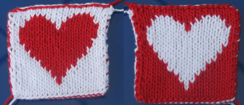 comment tricoter un motif coeur