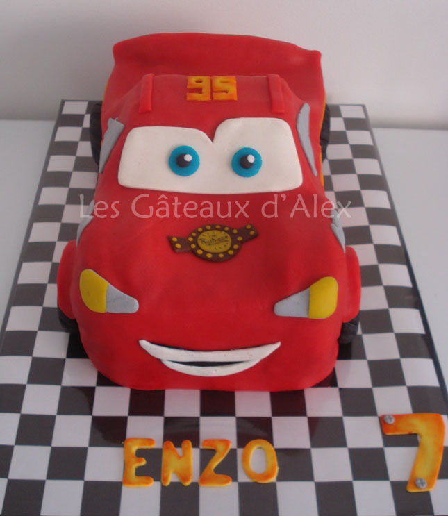 Gâteau CARS Flash Mc Queen en 3D Blog de cuisine  - recette gateau cars anniversaire
