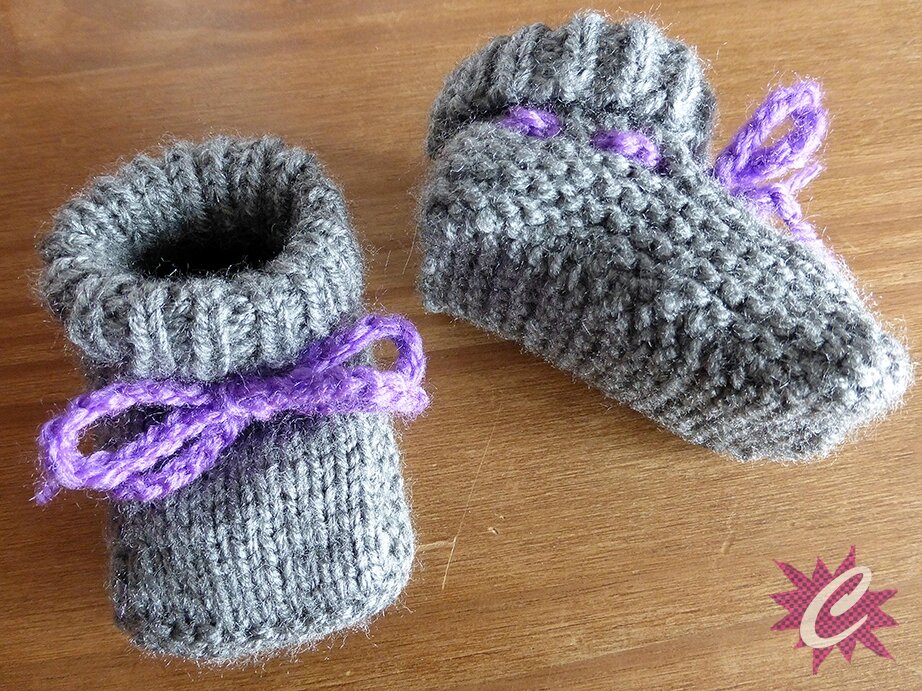 tricoter chausson bebe aiguille 3