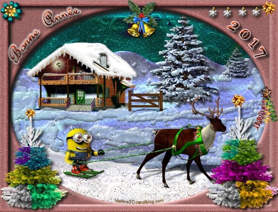 022-carte-voeux-bonne-annee-2017-minion-renne-sapins