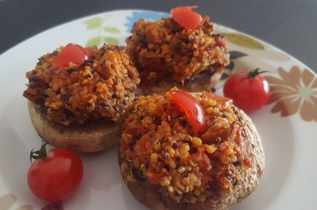 CHAMPIGNONS FARCIS AU QUINOA L Atelier De La Corvette