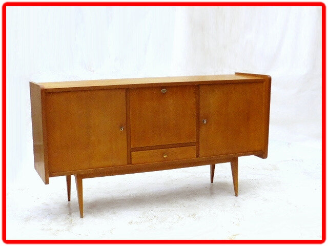 Enfilade vintage 1950 bois blond