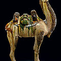 A massive sancai-glazed pottery figure of a Bactrian camel, Tang dynasty (618-907) (3)