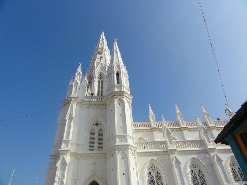 Belle Cathedrale Toute Blanche Photo De Kanyakumari L Inde Du Sud