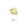 Fancy vivid yellow diamond ring, moussaieff