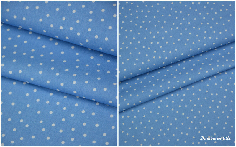 bleu lavande à pois