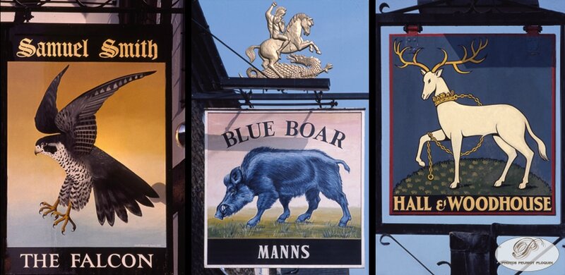 ENSEIGNES_The_Falcon_Blue_Boar_White_Hart