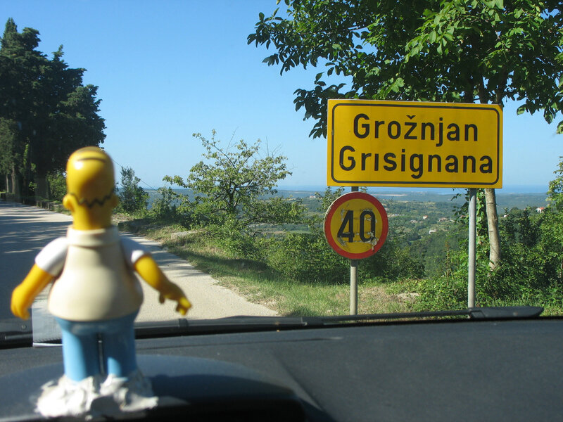 Grožnjan-Grisignana, panneau (Croatie)