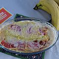 Gratin de bananes au jambon