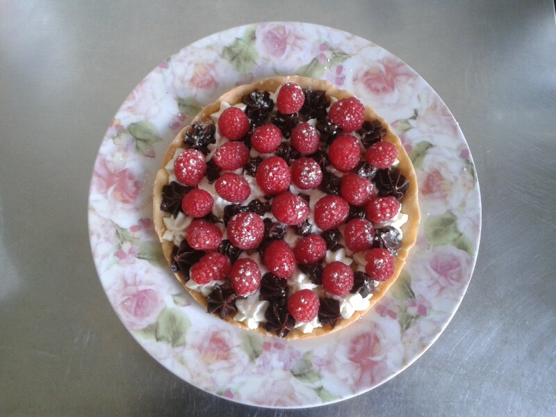 tarte à la framboise ( du chef Custos)