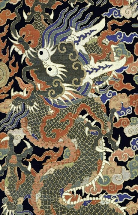 Textile design. Fabric in Louis-quatorze style. 17th century.