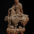 A gilt-lacquered wood figure of guanyin, song-jin dynasty (960-1234)