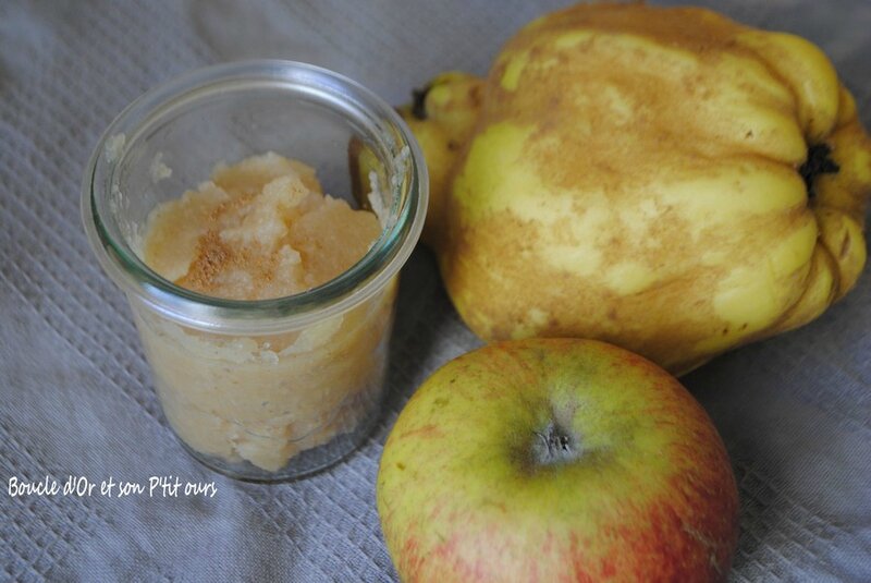 Compote de coing épicée [dès 6 mois] Boucle d'or et son P'tit ours