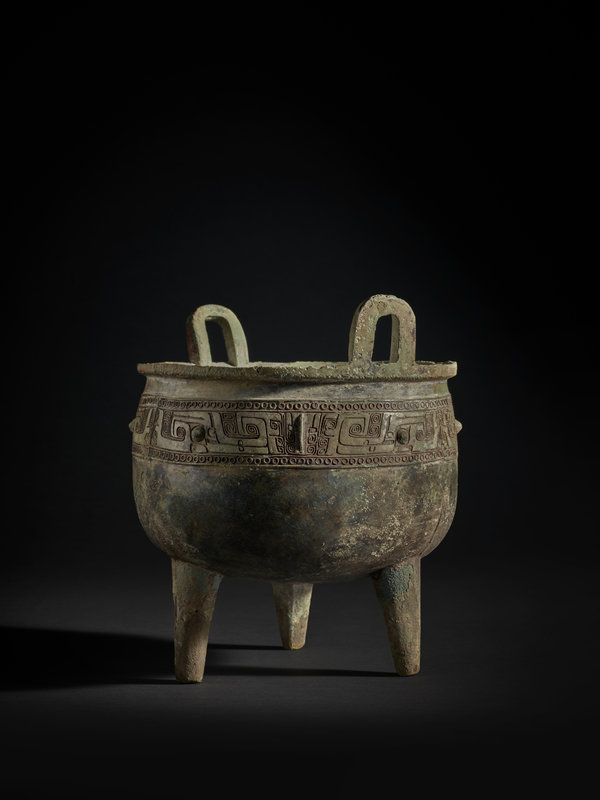 Ritual tripod cauldron (Ding), China, Shang dynasty (ca. 1600–1046 BCE)