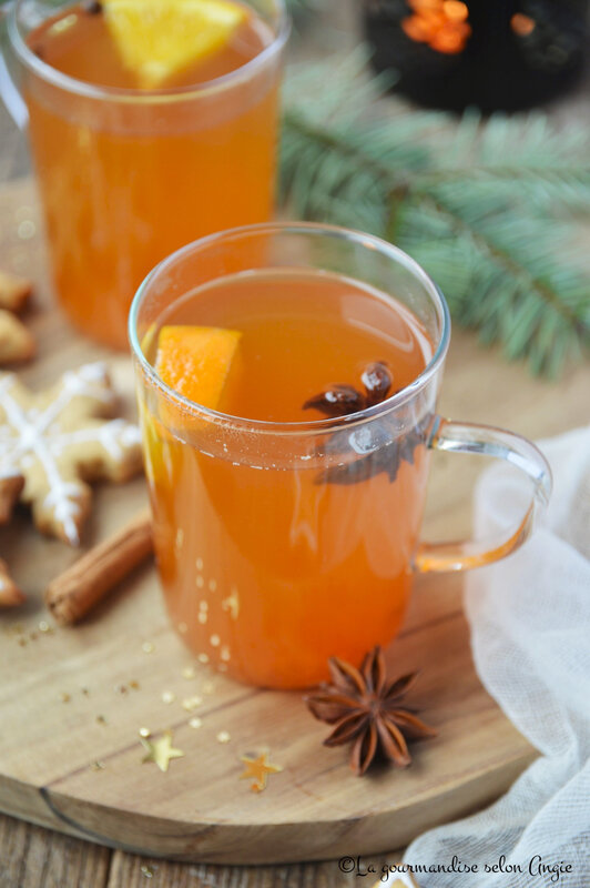 cidre chaud aux épices douces - Noel vegan