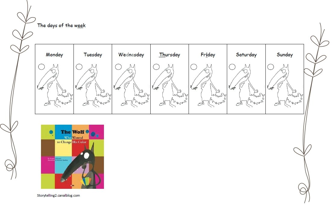 The Wolf Who Wanted To Change His Colour Sequence Days Of The Week Cycle 2 Brown Bear Co L Anglais Avec Le Storytelling