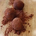 Duo de truffes : au chocolat ou à la crème de marrons