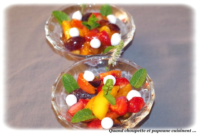 MACEDOINE DE FRUITS FRAIS Quand Choupette et Papoune cuisinent