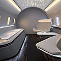 Ce nouveau concept de jet privé a des intérieurs qui se transforment, se plient et s'étirent pour maximiser votre confort