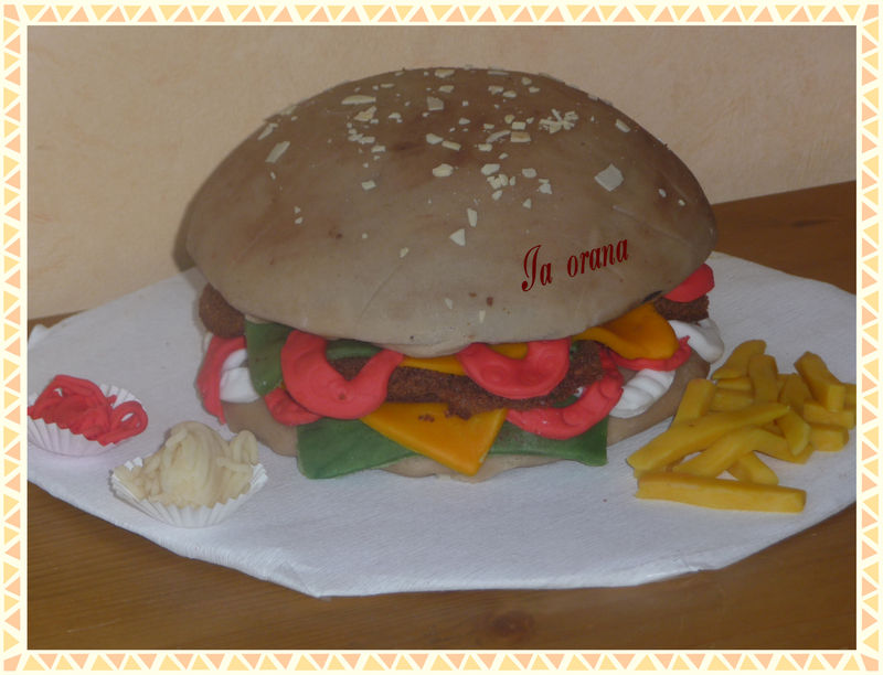 Gateau Burger Burger Cake Mes Petits Gateaux Rigolos