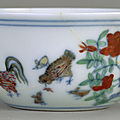 Chicken cup, ming dynasty, chenghua mark and period (1465–1487)