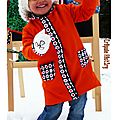 Manteau vintage enfant à fleurs seventies original made in france