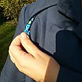 Manteau améthyste grains de couture