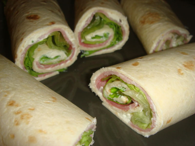 Wraps suite... au jambon et salade VI CUISINE