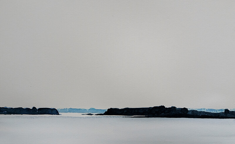 Creïzic et la jument, Golfe du morbihan aquarelle mai 2018