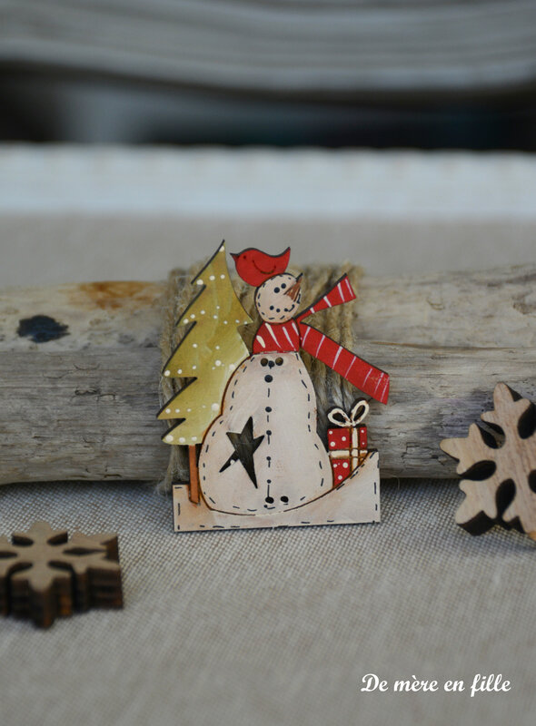 bonhomme de neige et cadeau